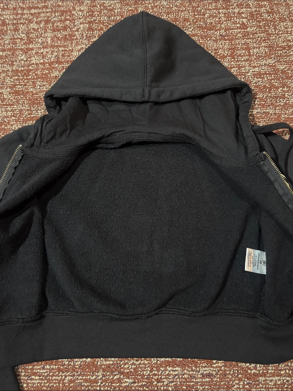 Ed Hardy cropped zip up hoodie graphic logo y2k style sweatshirt skull heart Xs - Picture 7 of 12